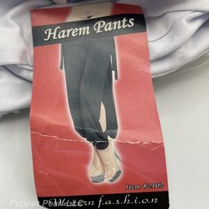 Harem Pants Adult White Large XL Ages 14+ 100% Polyester Dry Clean Made in China